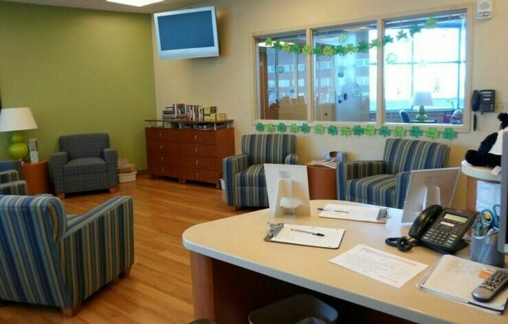 Sitting area at family room in Rocky Mtn. Hospital for Children