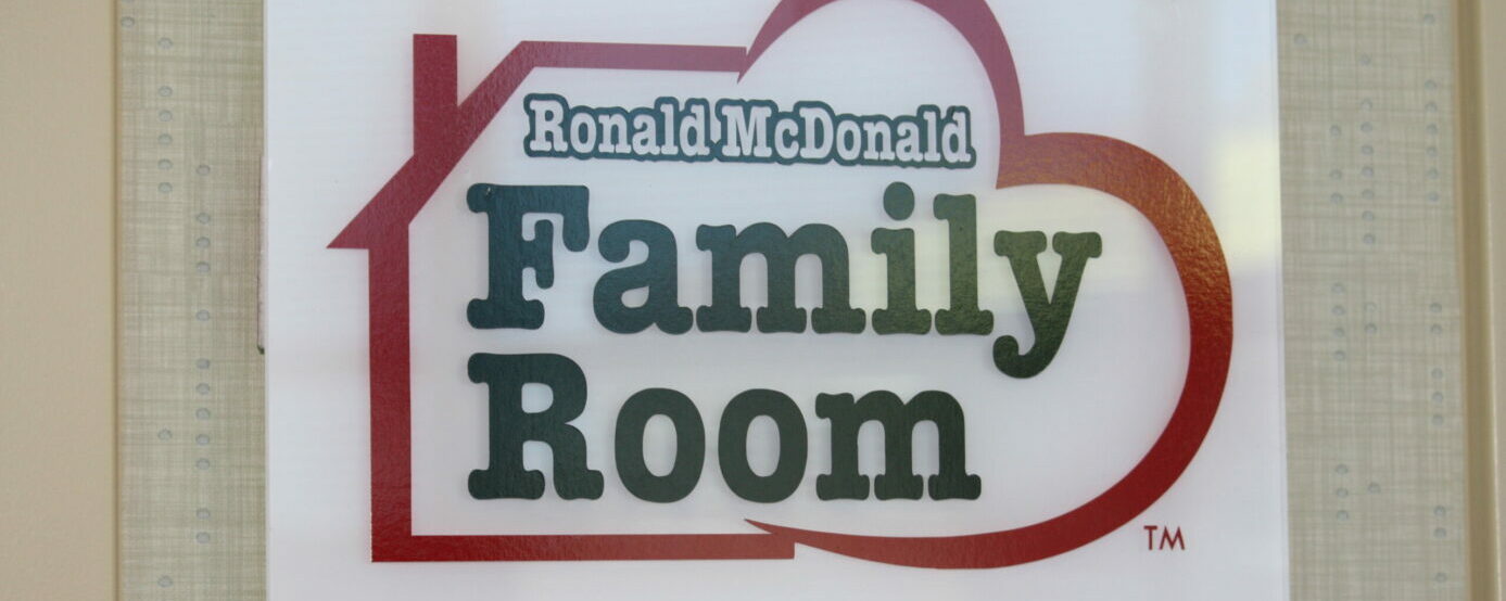 Ronald McDonald Family Room sign