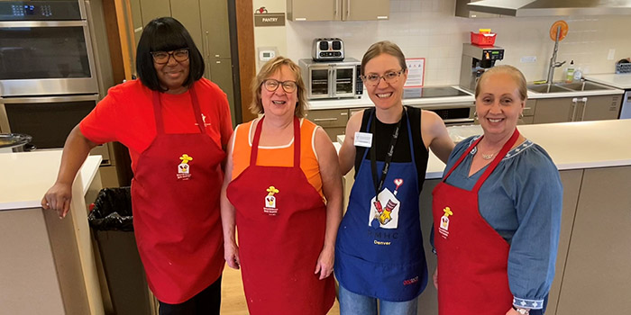 Vanessa and volunteers