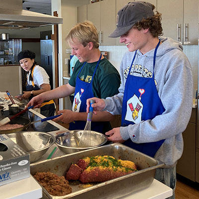 teens cooking with Chef Torie